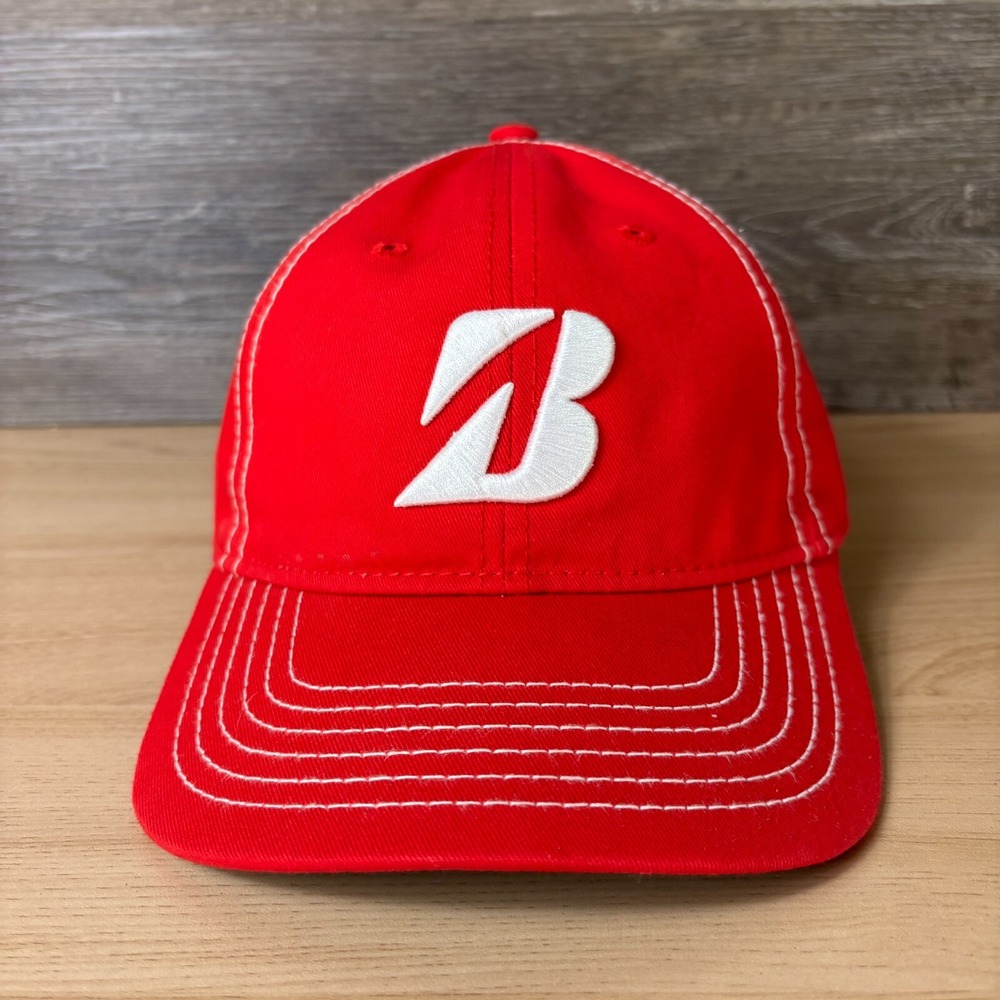 Bridgestone Hat Cap Strap Back Red Golf Golfing Cinghiale Creek Adjustable
